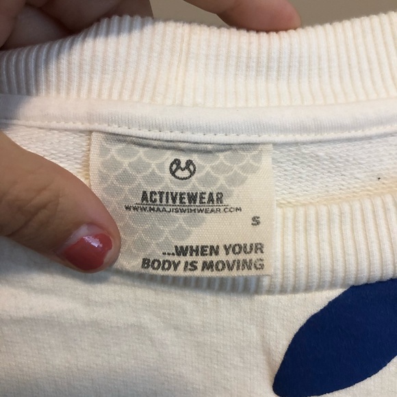 Maaji Cropped Sweatshirt Size Small Watercolor - Picture 5 of 6